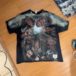 Gildan Black Heavy Cotton Graphic Tee with Dark Print